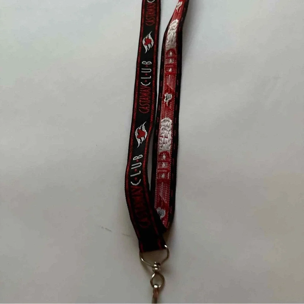 Disney Castaway Club Lanyard Black Red White Authentic Cruise Line Exclusive DCL